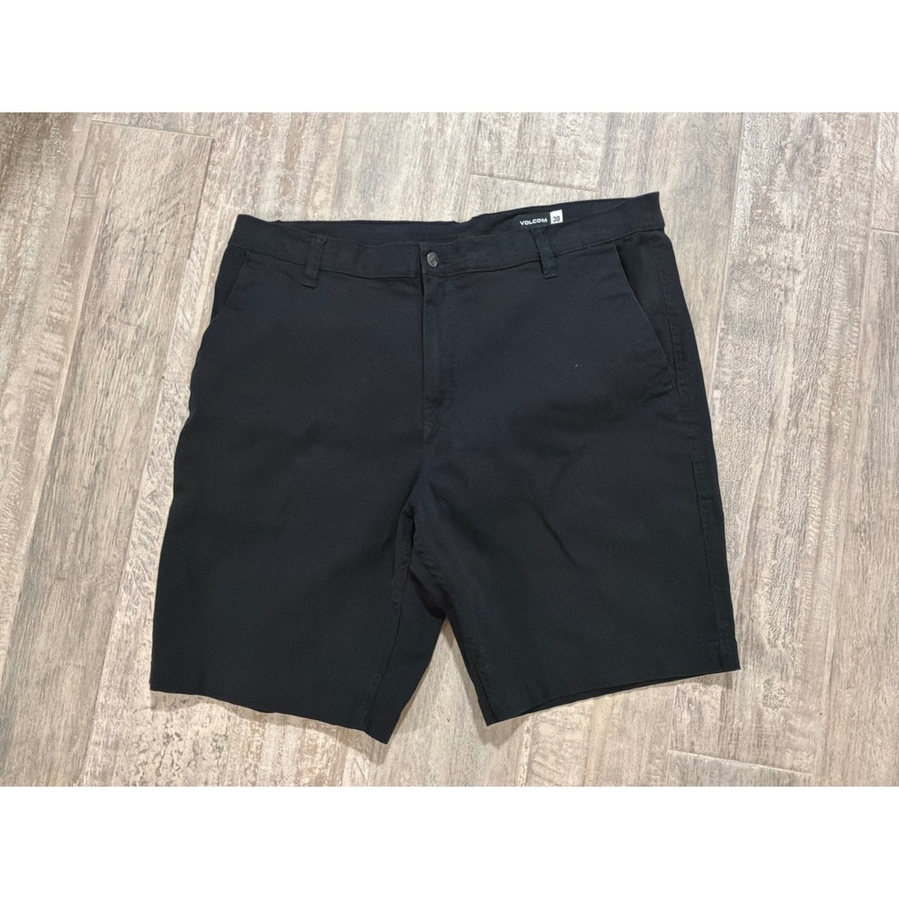 Volcom Frickin Modern Fit Black Chino Shorts Mens 38 A0911602